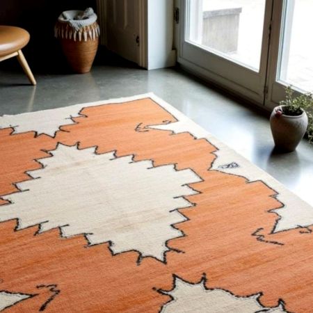 Handwoven Southwestern Kilim Wool Rug